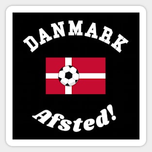 ⚽ Danmark Football, Dannebrog Flag, Let's Go! Afsted! Team Spirit Sticker